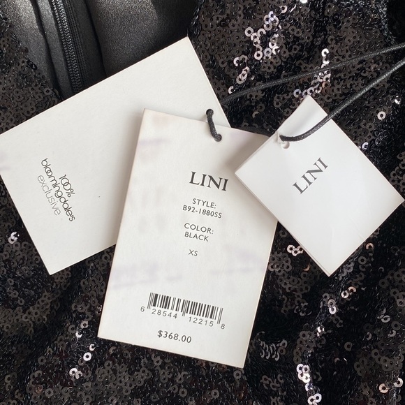 Lini Stella black sequin long sleeve jumpsuit XS - Picture 7 of 9